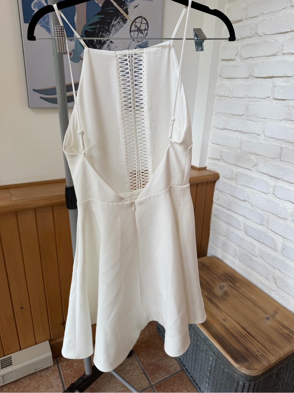 Keepsake the label White Cutout Open Back Flared Mini Dress Size XS - Picture 9 of 12